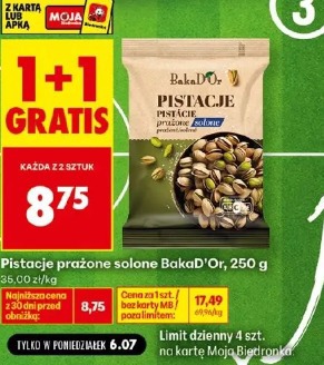 Pistacje prażone solone BakaD'Or