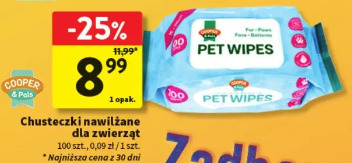 Chusteczki nawilżane dla zwierząt COOPER & PALS
