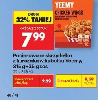 Yeemy panierowane skrzydełka w kubełku