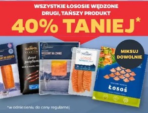 Wszystkie łososie wędzone drugi, tańszy produkt
