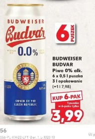 Budweiser Budvar Piwo 0% alk.