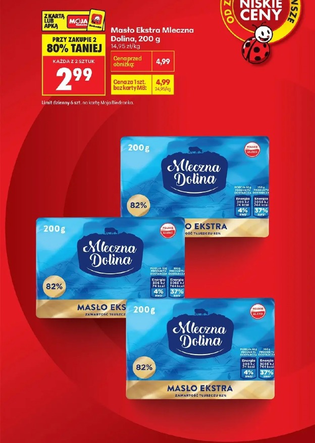 Masło Ekstra Mleczna Dolina