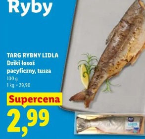 Targ Rybny Lidla Dziki łosoś pacyficzny, tusza
