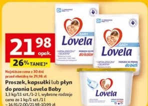 Proszek, kapsułki lub płyn do prania Lovela Baby