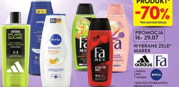 Wybrane żele Adidas Fa Nivea