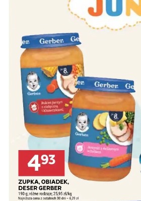 Gerber zupka, obiadek, deser