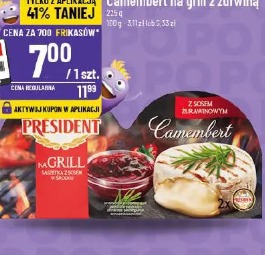 Camembert na grill z żurawiną President