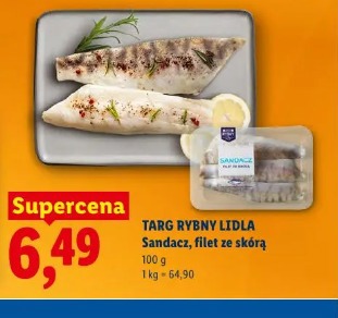 TARG RYBNY LIDLA Sandacz, filet ze skórą