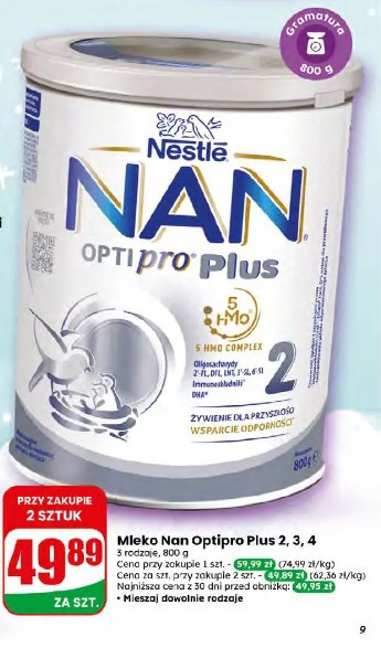Mleko Nan Optipro Plus 2, 3, 4