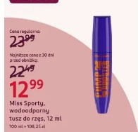 Miss Sporty, wodoodporny tusz do rzęs, 12 ml