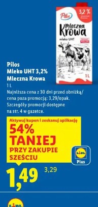 Pilos Mleko UHT 3,2% Mleczna Krowa