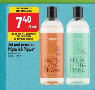 Ziaja żel pod prysznic Mięta lub Pigwa