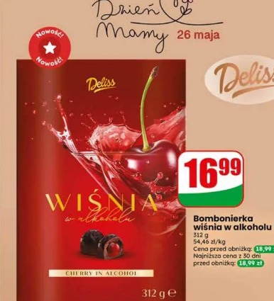 Bombonierka wiśnia w alkoholu Deliss