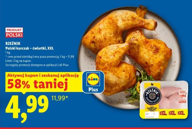 RZEŹNIK Polski kurczak - ćwiartki, XXL