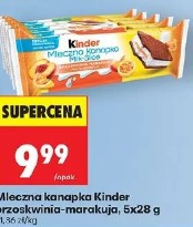 Mleczna kanapka Kinder brzoskwinia-marakuja