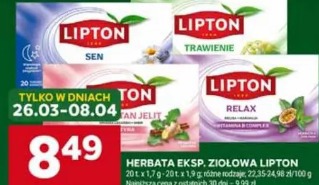 Herbata eksp. ziołowa Lipton