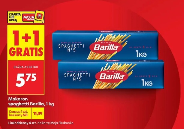 Makaron spaghetti Barilla, 1 kg