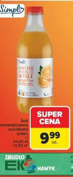 Sok pomarańczowy wyciskany Simpl