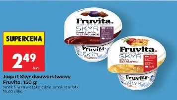Jogurt Skyr dwuwarstwowy Fruvita