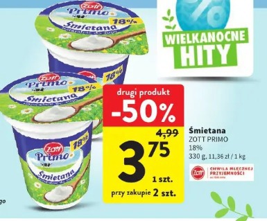 Śmietana Zott Primo 18%