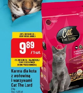 Karma dla kota z wołowiną i warzywami Cat The Lord