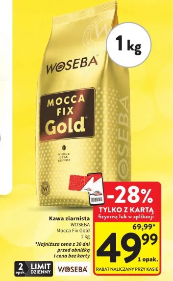 Kawa ziarnista WOSEBA Mocca Fix Gold