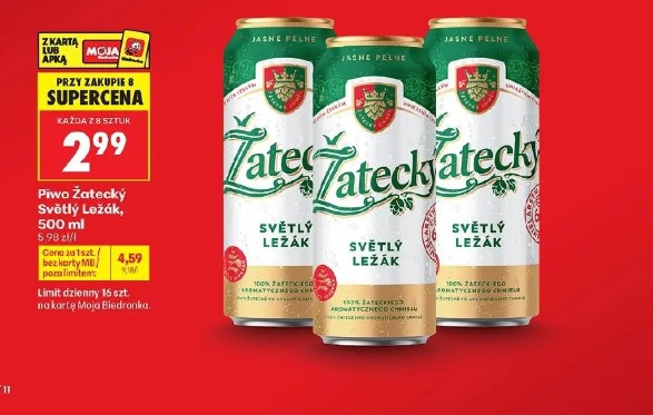 Piwo Žatecký Světlý Ležák, 500 ml