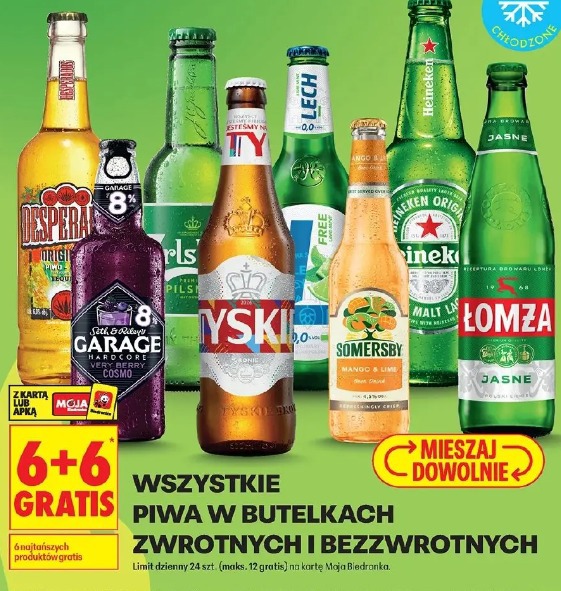 Wszystkie piwa w butelkach zwrotnych i bezzwrotnych