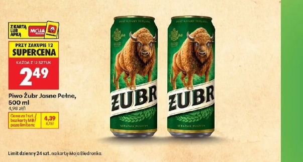 Żubr Piwo Jasne Pełne