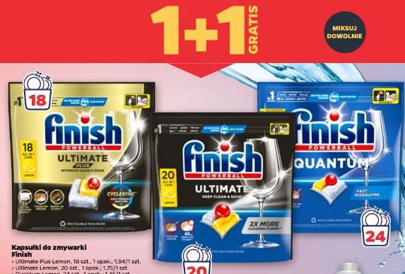 Kapsułki do zmywarki Finish