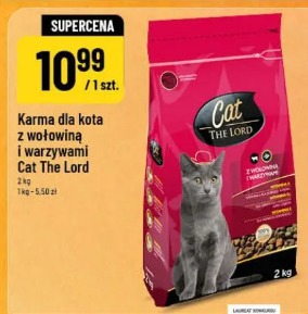 Karma dla kota z wołowiną i warzywami Cat The Lord