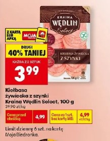 Kiełbasa żywiecka z szynki Kraina Wędlin Select
