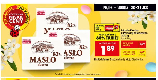 Masło Ekstra z Polskiej Mleczarni