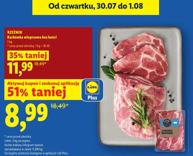 Rzeźnik Karkówka wieprzowa bez kości