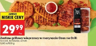 Zestaw grillowy wieprzowy w marynacie Czas na Grill: boczek, karkówka, schab