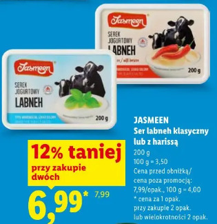 Jasmeen Ser labneh klasyczny lub z harissą