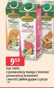 Jafaden Sok 100% z pomarańczy mango i limonki/pomarańczy brzoskwini i moreli/jabłek gujawy i cytryn