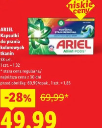 Ariel kapsułki do prania kolorowych tkanin
