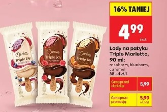 Lody na patyku Triple Joy Marletto strawberry, blueberry, caramel