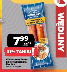 Kiełbasa morlińska z piersią kurczaka Morliny