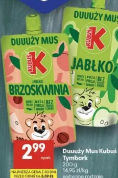 Duuuży Mus Kubuś Tymbark jabłko