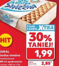 Koral Kostka śnieżna śmietankowa