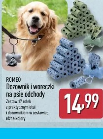 Romeo dozownik i woreczki na psie odchody