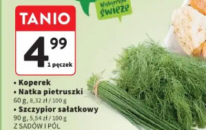 Koperek, Natka pietruszki, Szczypior sałatkowy