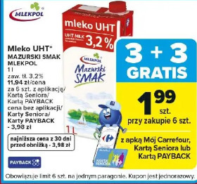 Mleko UHT Mazurski Smak Mlekpol