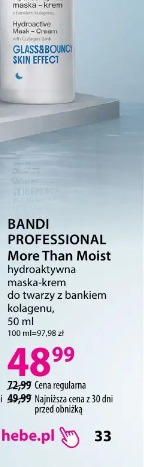 BANDI PROFESSIONAL More Than Moist hydroaktywna maska-krem do twarzy z bankiem kolagenu
