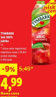 Tymbark Sok 100% jabłko