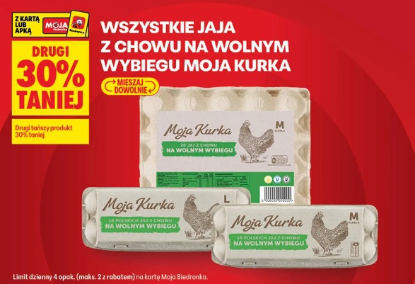 Wszystkie jaja z chowu na wolnym wybiegu moja kurka