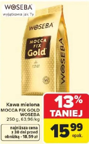 Kawa mielona Mocca Fix Gold Woseba