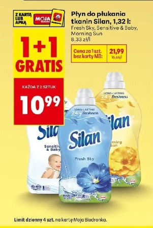 Płyn do płukania tkanin Silan Fresh Sky, Sensitive & Baby, Morning Sun